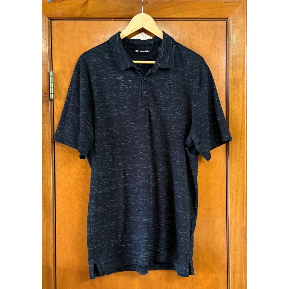 TravisMathew Flying Tortilla Polo Shirt Mens XL Heather Black White Golf Casual - Picture 3 of 10